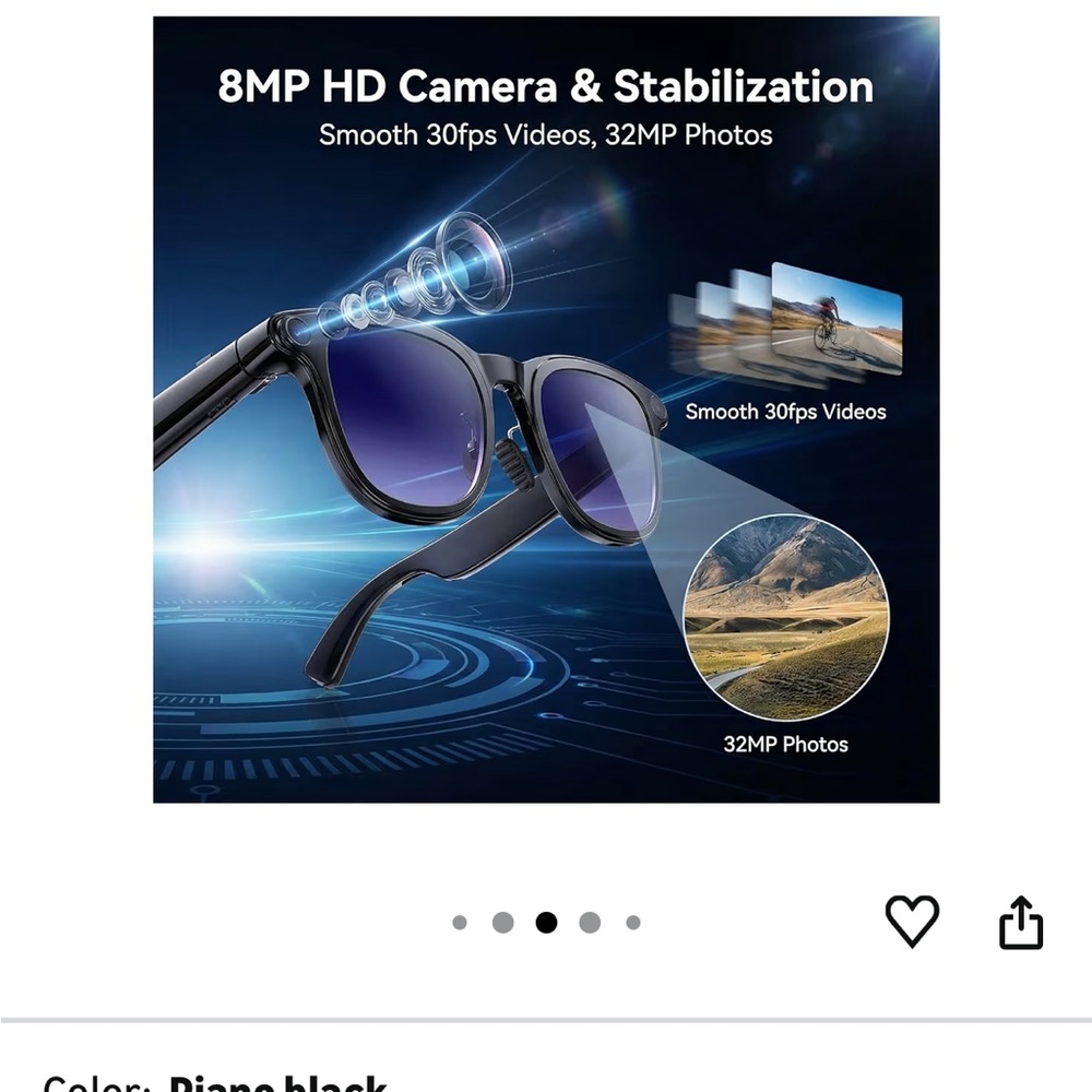 Brand new ai Smart Camera Sunglasses with camera - Picture 4 of 11